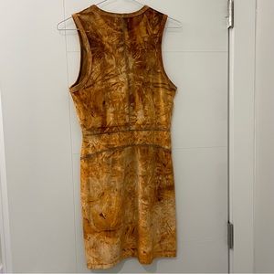 Orange tie-dye velvet Wilfred free dress